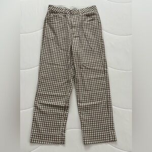Brixton Men's Tan Checkered Chinos